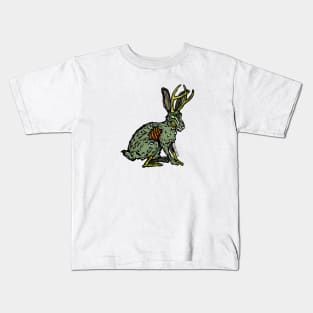 Yellowstone Zombie Jackalope Legendary Wild Animal Kids T-Shirt